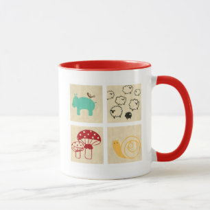 Painting of Four Children's Wood Blocks Mug