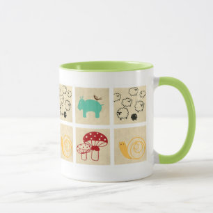 Painting of Four Children's Wood Blocks Mug
