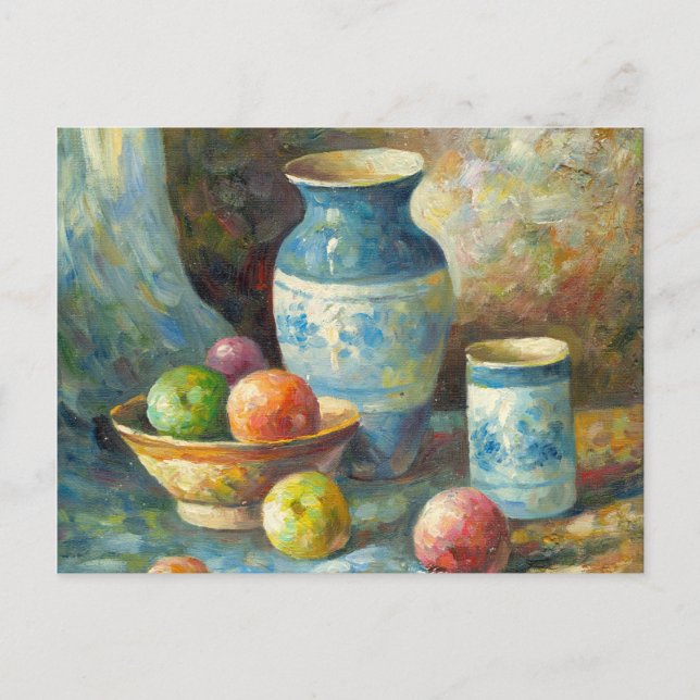 Painting Of Fruit And Pottery Vessels Postcard (Front)
