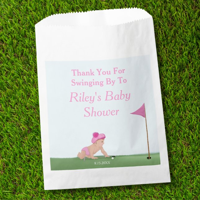 Painting Of Golf Baby Girl Sweet Caddy Baby Shower Favour Bags (Creator Uploaded)