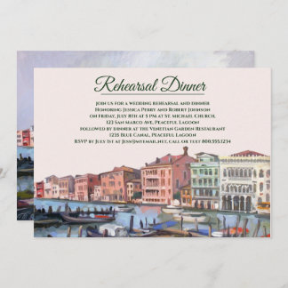 Painting of Grand Canal | Rehearsal Dinner Invitation