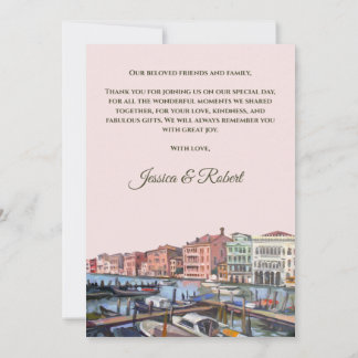 Painting of Grand Canal, Venice, Italy Thank You Card