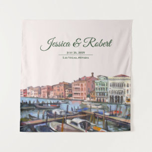 Painting of Grand Canal, Venice, Italy Wedding Tapestry