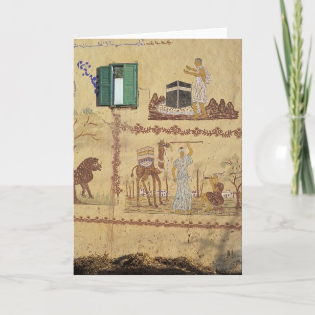 Painting of Hajj or Umra on Village Wall Card (Front)
