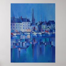 Painting of Honfleur - Normandy, France