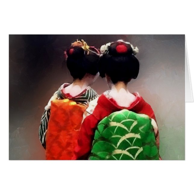 Painting of Japanese Maiko (Front Horizontal)
