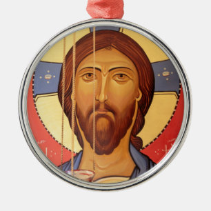 Painting Of Jesus Metal Tree Decoration