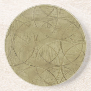 Painting of Linked Circles by Jennifer Goldberger Coaster