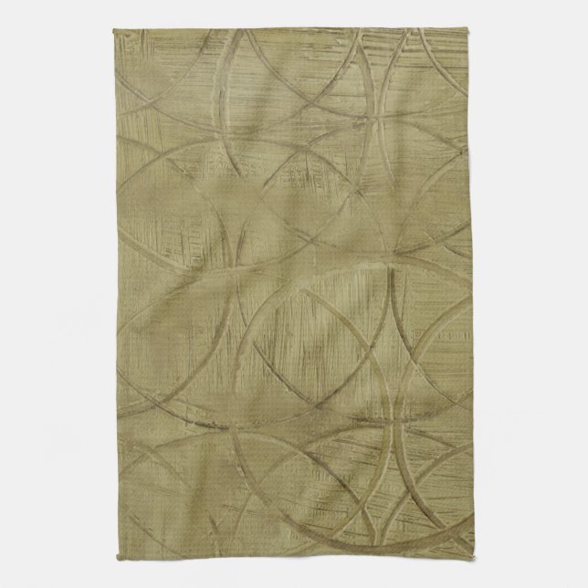 Painting of Linked Circles by Jennifer Goldberger Tea Towel (Vertical)