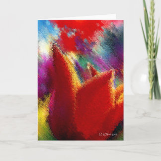 Painting of Orange Tulip Greeting Card