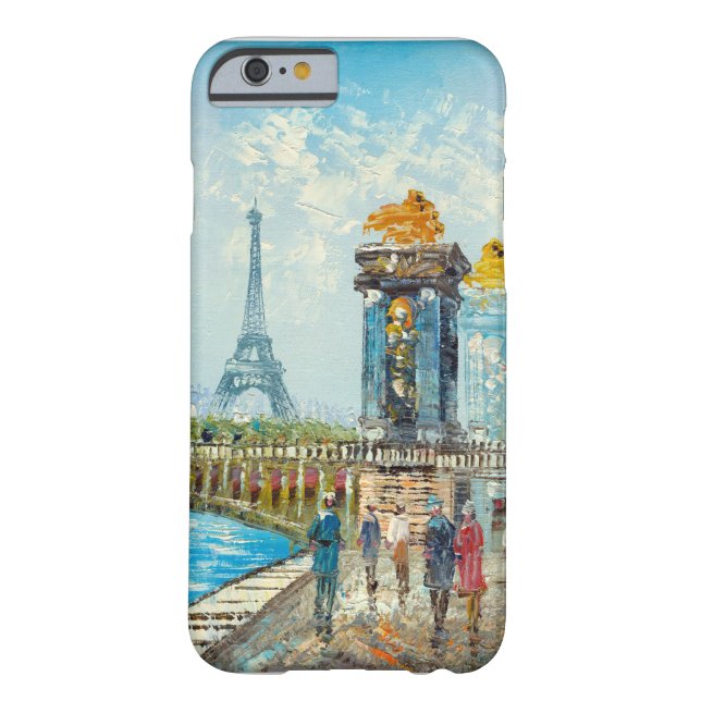 Painting Of Paris Eiffel Tower Scene Case-Mate iPhone Case (Back)