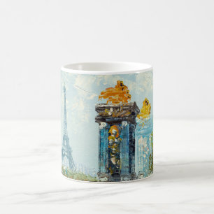 Painting Of Paris Eiffel Tower Scene Coffee Mug