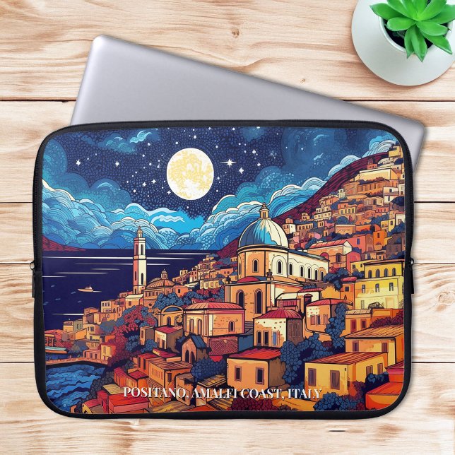 Painting of Positano Amalfi Coast Italy Art Travel Laptop Sleeve (Painting of Positano Amalfi Coast Italy Art Travel Laptop Sleeve)