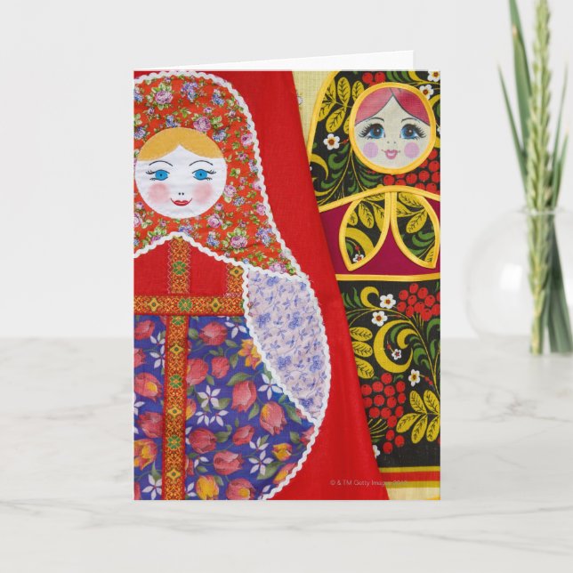 Painting of Russian Matryoshka doll Card (Front)