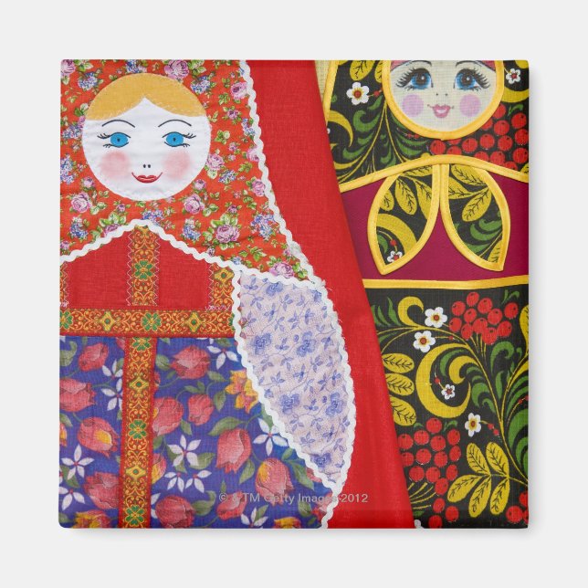 Painting of Russian Matryoshka doll Magnet (Front)