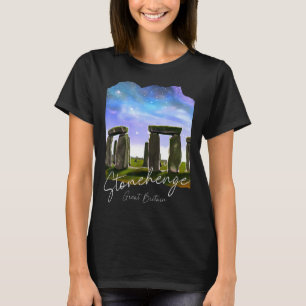 Painting Of Stonehenge England Souvenir Stonehenge T-Shirt