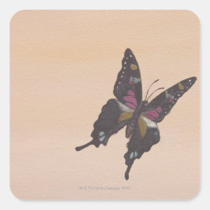 Painting of swallowtail butterfly square sticker