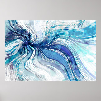 Painting on Watercolor Splatter Texture Poster