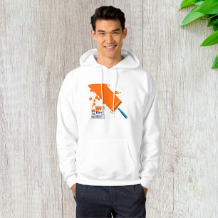 Painting Orange Paint Mens Hoodie
