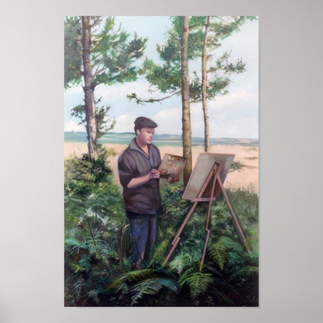 Painting Outdoors (Self Portrait) Poster (Front)