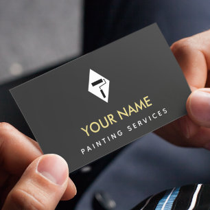 Painting Painter Elegant Classic Brush Minimalist Business Card