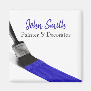 Painting Painter Service Company Brush Blue Magnet