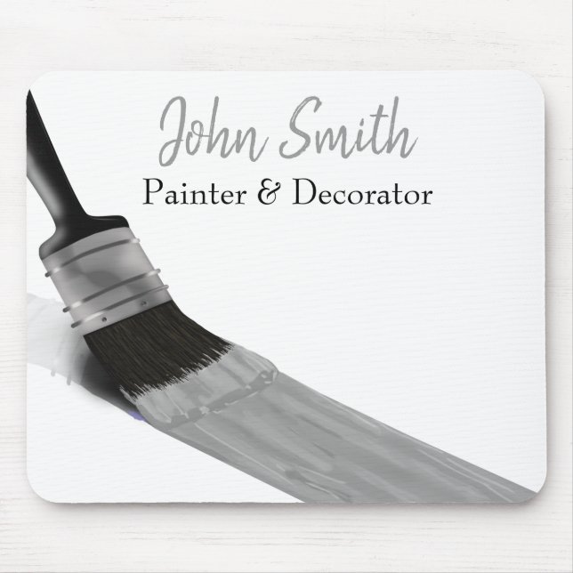 Painting Painter Service Company Brush Gray Mouse Mat (Front)