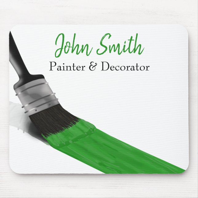 Painting Painter Service Company Brush Green Mouse Mat (Front)