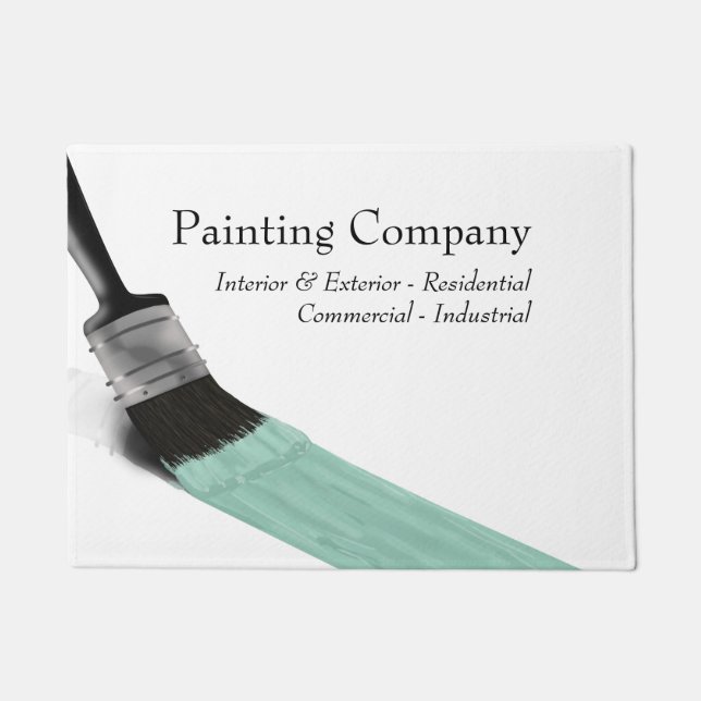 Painting Painter Service Company Brush Pastel Mint Doormat (Front)