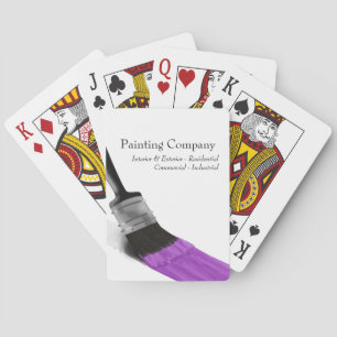 Painting Painter Service Company Brush Purple Playing Cards