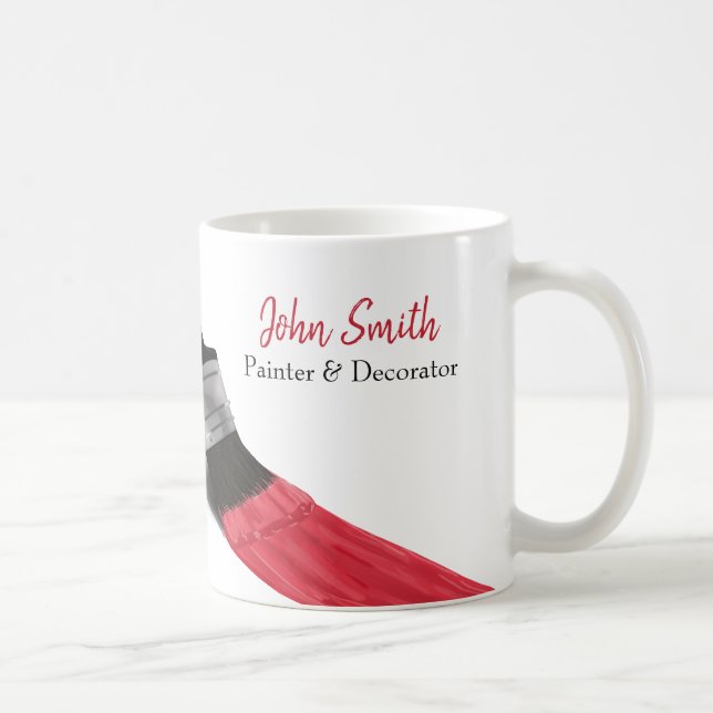 Painting Painter Service Company Brush Red Coffee  Coffee Mug (Right)