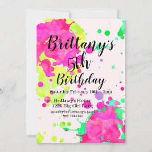 Painting Party Invitation, Art Party,  Invitation