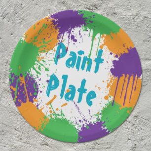 Painting Party Kids Birthday Paint Plate
