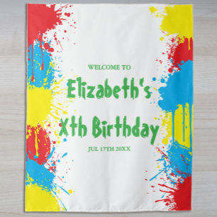 Painting Party Kids Birthday Tapestry