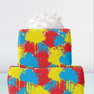 Painting Party Kids Birthday Wrapping Paper