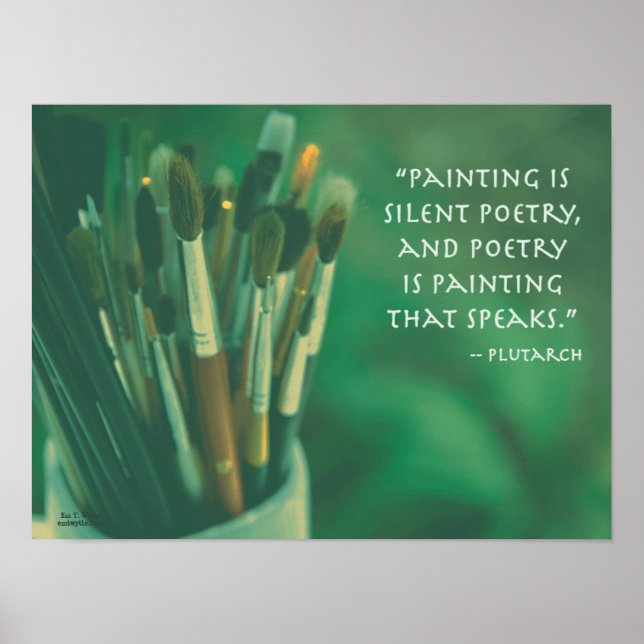 Painting & Poetry Plutarch Quote Print (Front)