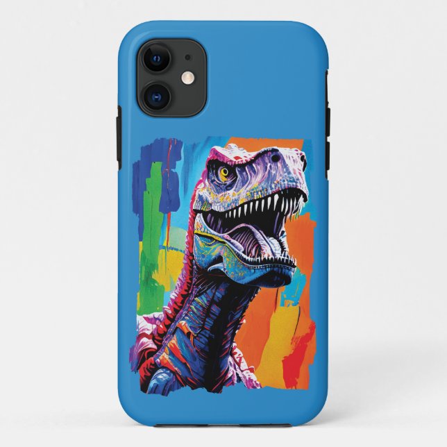Painting Portrait Of A Tyrannosaurus Rex | T-Rex Case-Mate iPhone Case (Back)