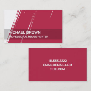 Painting Professional Painter Magenta Business Card