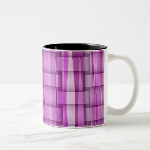 Painting purple stripes art graphic design Two-Tone coffee mug
