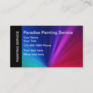 Painting Rainbow Coloured Background Business Card