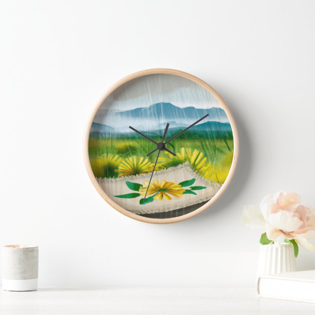 Painting rainy season  clock (Home)