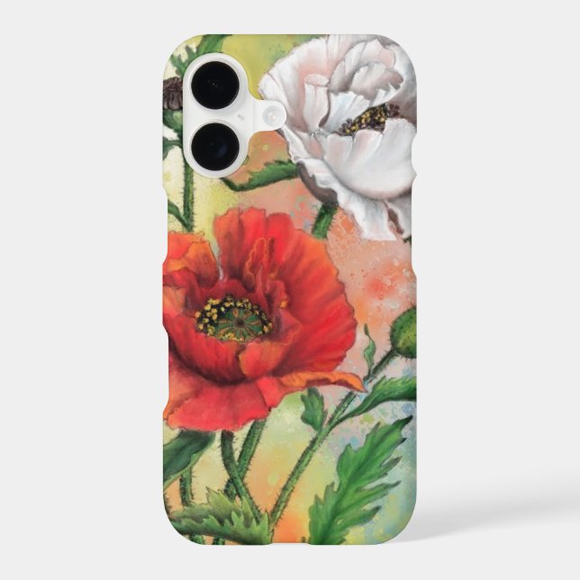 Painting Red White Poppy (Back)