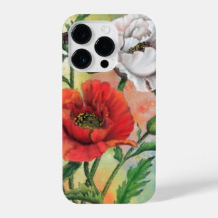 Painting Red White Poppy iPhone 14 Pro Case