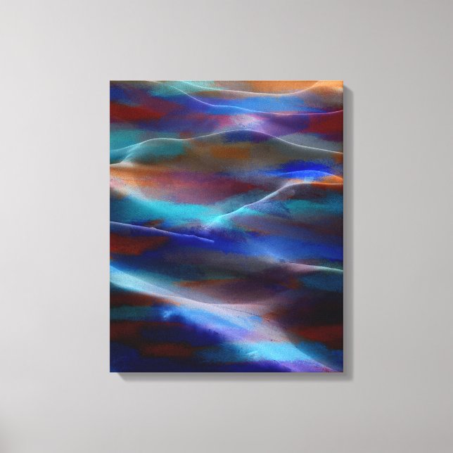 Painting sand dunes acrylic #15 canvas print (Front)