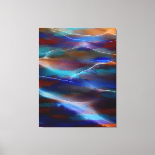 Painting sand dunes acrylic #15 canvas print (Front)