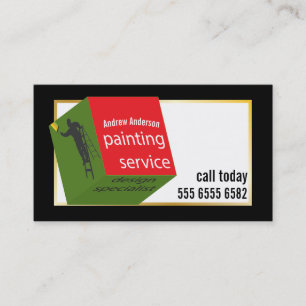 Painting Service Budget Value Colourful New Cube  Business Card