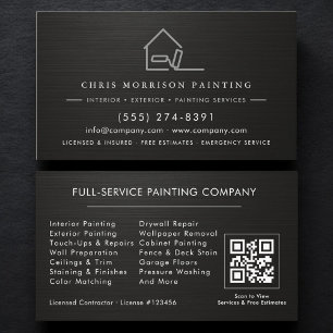 Painting Service Contractor QR Code Business Card
