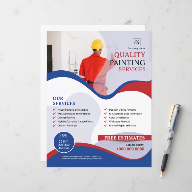 Painting Service Flyer Template: (Front/Back In Situ)