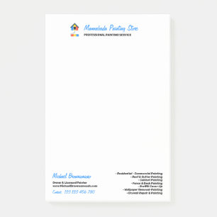 Painting Service Invoice Modern Professional Post-it Notes