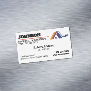 Painting Services Commercial and Residential Magnetic Business Card